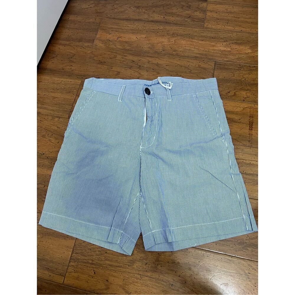 Southern proper patriot blue ticking stripe shorts
